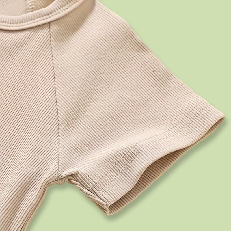 3-Pack Baby Boys One-Piece Romper Set, Long Sleeve Ribbed Button Jumpsuit